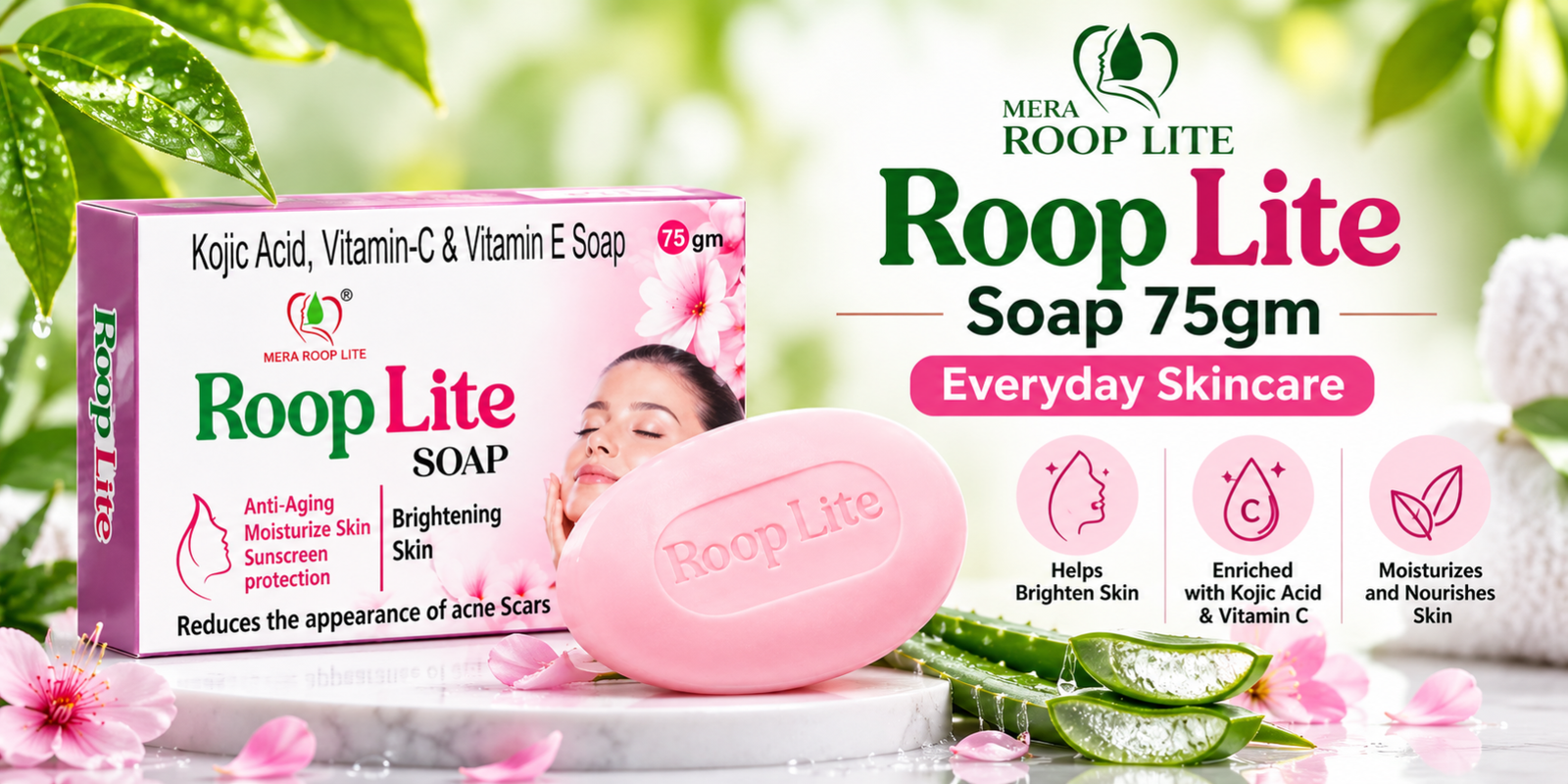 Roop Lite Soap 75gm: Everyday Cleansing for Your Skincare Routine