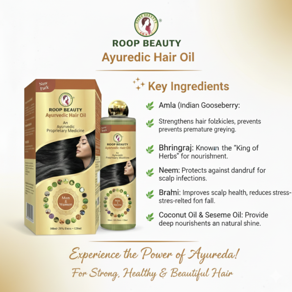 Roop Beauty Ayurvedic Hair Oil 120ML