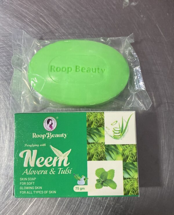 Roop beauty Neem Aloevera & Tulsi Soap 75gm (Pack of 2)
