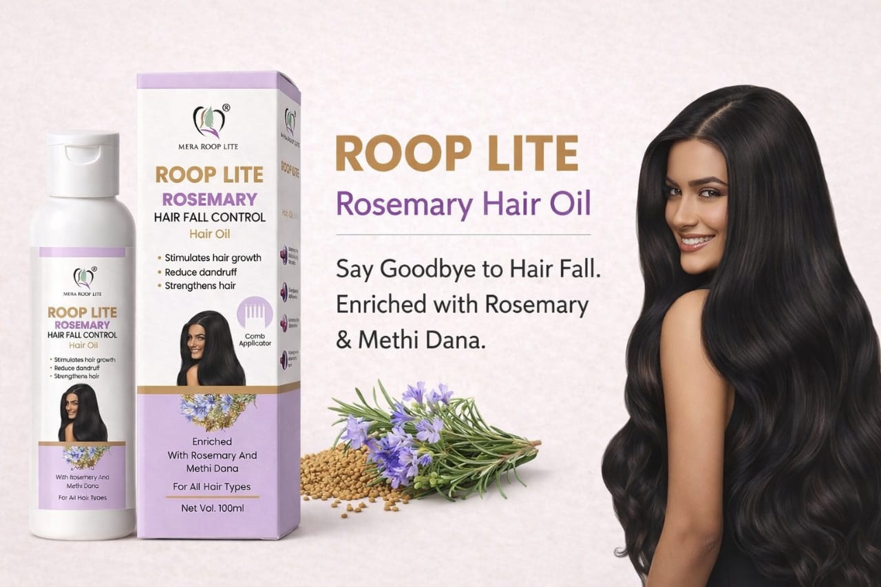 Roop Lite Rosemary Hair Oil – Natural Hair Growth & Hair Fall Control